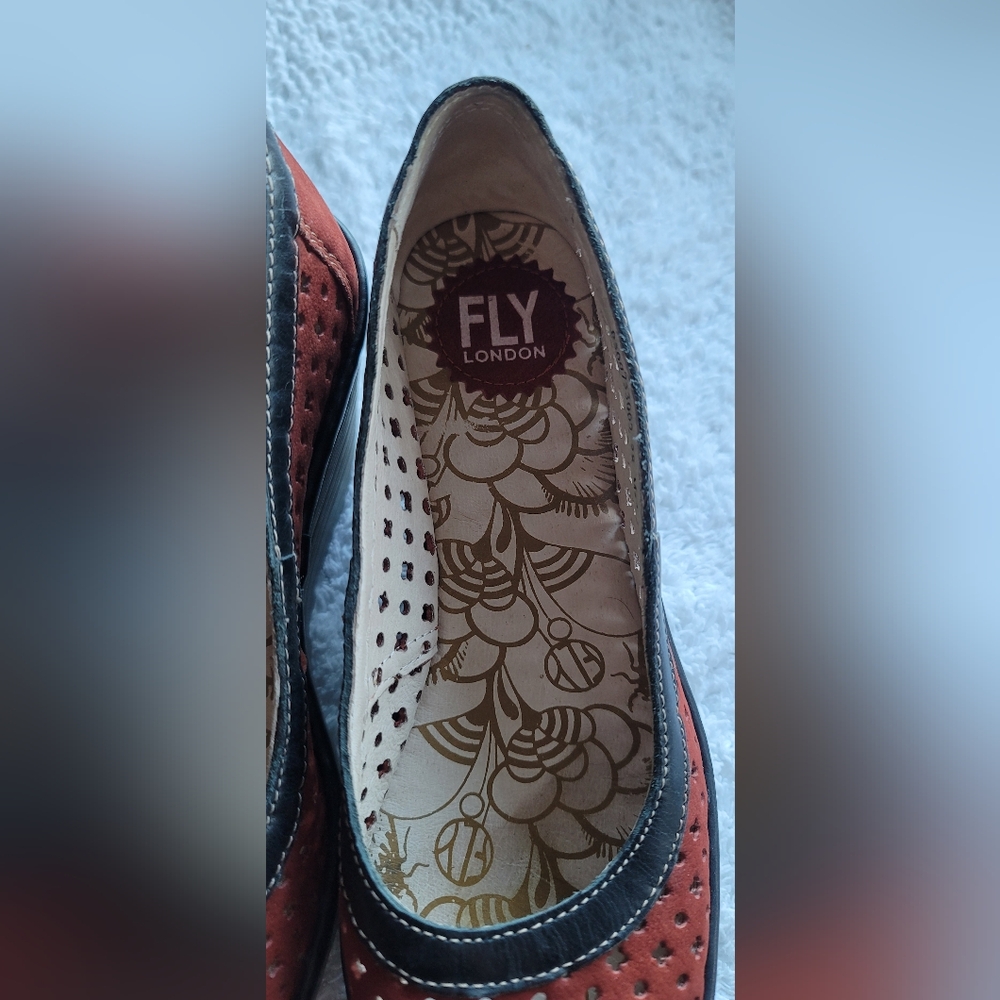 Fly London Yobe Wedge Brown/black size 7.5-8/euro 39 - Picture 3 of 5
